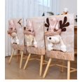 thumbnail image 5 of Funda de silla navideña de tela con figura tridimensional, funda para respaldo de silla, decoración europea y para el hogar, funda para silla, funda para taburete, 5 of 5