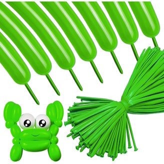 Clownatex 260 Long Twisting Balloons - 100-Pack White Animal Balloons For Party Clowns & Decor