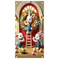 thumbnail image 1 of Easter Spring Doorway Banner, Festive Outdoor Porch Wall Decor, 35.4 x 70.9 Inches, Multicolor Polyester, 1 of 8