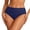 Navy, variant on Solid Color High Waist Swim Bottoms With Ruching Detail Triangle Bikini Panties For Beach Pool Swim Bottoms for Women plus Size 3x, Size XXL