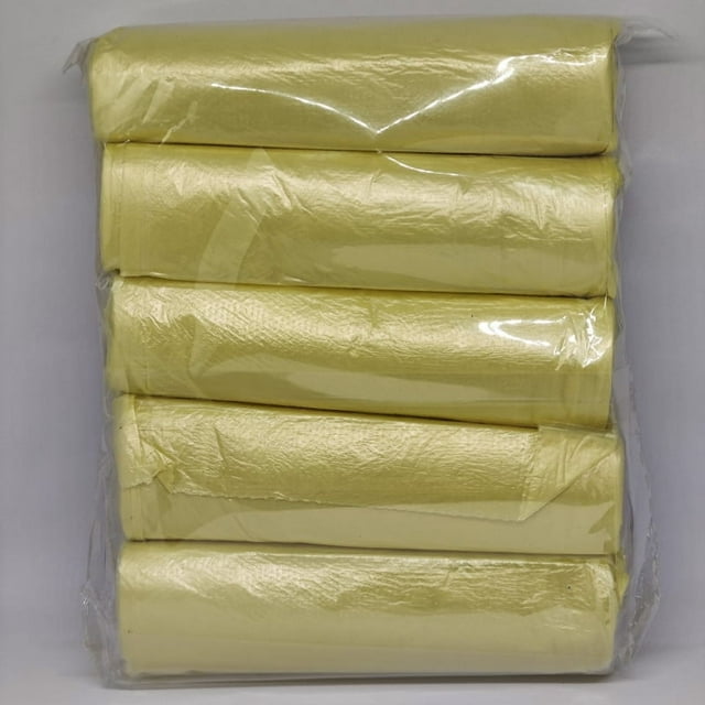 Flat Top Type Garbage Bags High Quality Plastic Trash Bags Disposable Trash Pouch Kitchen Storage Garbage Bags Cleaning Waste Ba Yellow 45x50cm