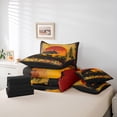 thumbnail image 6 of Manfei Bear Slihouette 7-Piece Twin Bedding Sets,Jungle Animal Bedding Comforter Set,Orange Sunset Sheet Sets For Boys Girls,Luxury Bedroom Decor Reversible, 6 of 8