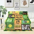 thumbnail image 4 of Softball Gifts for Girls, Softball Blanket 60"x80" Cute Soft Cozy Warm Flannel Blanket for Bed Couch Sofa, Softball Laces Sports Lovers Throw Blanket, 4 of 6