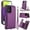 Darkpurple, variant on for Samsung Galaxy S20 Crossbody Wallet Phone Case with Card Holder&Zipper, Back Flip Folio PU Leather Kickstand Card Slots Case for Women Girls, Double Magnetic Clasp Shockproof Cover,Darkpurple