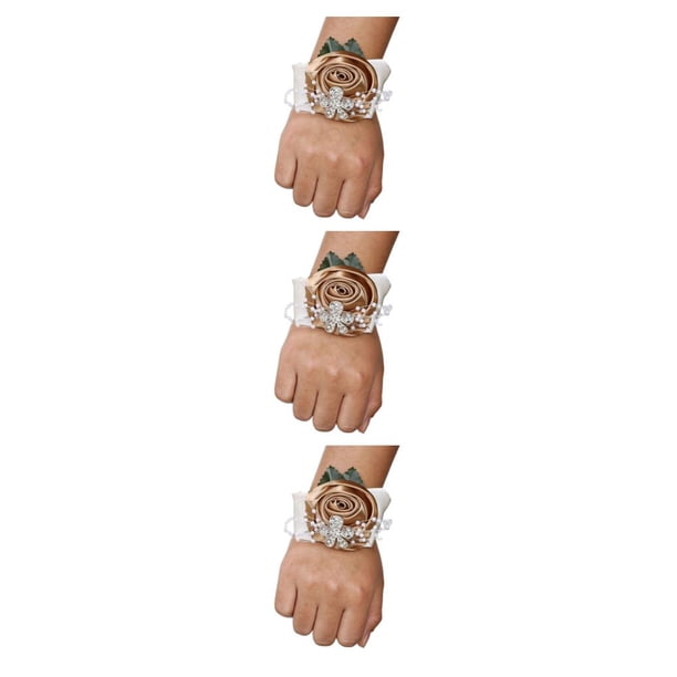 Bearachild Tela hermosa dama de honor nupcial muñeca flor única y hecha a mano cómoda rosa muñeca ramillete N21 caqui Type1 NO1