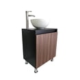 thumbnail image 2 of Mueble Gabinete para Lavamanos de Ovalín para Baño Moderno Minimalista De Piso o Flotante Negro Mate/Nogal Neo Decomobil GAB-6040-NM/NN, 2 of 5