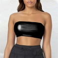 thumbnail image 2 of Seductiva Women's Tube Tops Summer A Strapless Top with A Shiny Leather Base Layer and A Stage Performance Vest Worn Inside Wrapped Around the Chest with A Leather Strapless Strap 1PC, 2 of 4