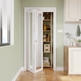 thumbnail image 2 of 36" X 80" 1-Lite Mirrored Door Solid Manufactured Wood Bi-Fold Door with Installation Hardware Kit, 2 of 8