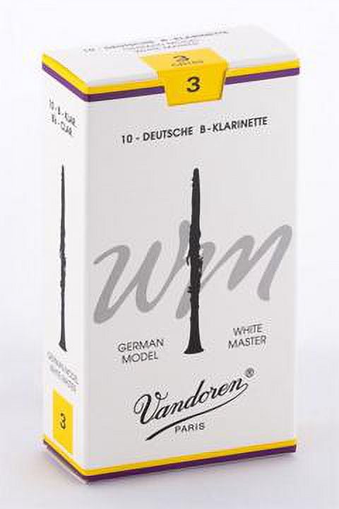 Vandoren White Master German Bb Clarinet Reeds / Non-Traditional Cut - 10 Per Box