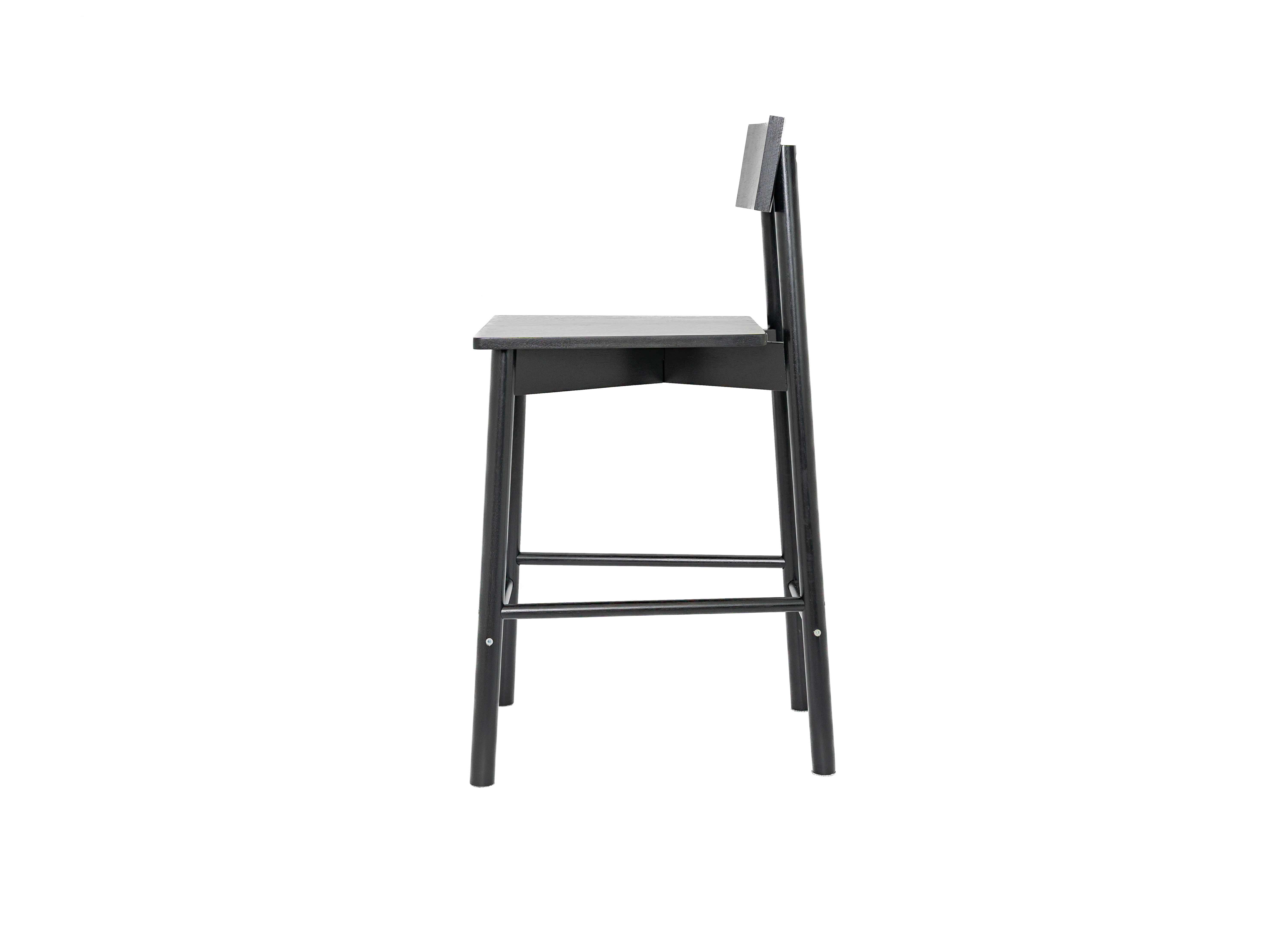 Mainstays 25-inch Wooden Barstool, 2-Piece Set, Black