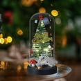 thumbnail image 6 of MXTPOV Small Christmas Tree with Glass Dome, Artificial Christmas Tree with String Lights, Xmas Tree Night Light, Fairy Lights Christmas Decorations, 9 inch, 6 of 6