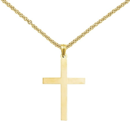 14kt Yellow Gold Engravable Cross Charm