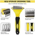thumbnail image 4 of Pet Deing Comb, 2 Sided Undercoat Rake Ging Tool For Cats Dogs Ergonomic Deing Comb, 4 of 5