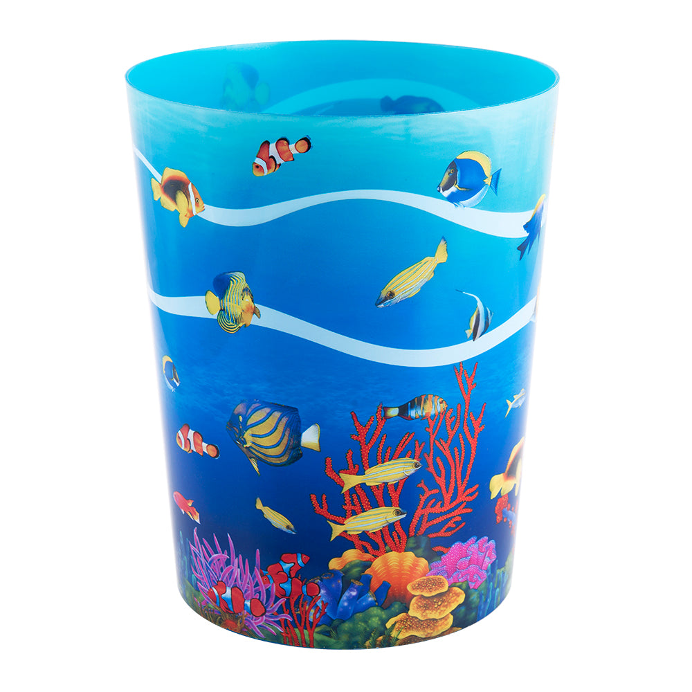 Under The Sea Fish Plastic Wastebasket Compact Size 5 Liter