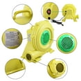 thumbnail image 3 of Veryke Air Blower Pump, Air Mattress Pump, Electric Air Pump, Pump Fan Commercial Inflatable Bouncer Blower, Bounce House Blower for Inflatable Bounce House Bouncy Castle, Yellow (950Watt 1.25HP), 3 of 6