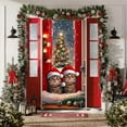 thumbnail image 6 of Beautynvta Christmas Door Cover, 35''x71'' Christmas Tree Cats Hanging Banner Decoration Front Door Backdrop Window Cover for Home Wall Indoor Party Decorations, 6 of 6