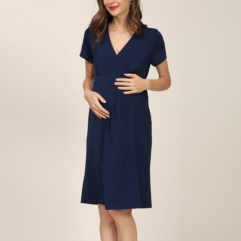 postpartum black tie dress Lila Labor & Postpartum Gown in Black