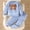 Blue, variant on Amidoa Girls 2 Piece Outfits Fall Winter Clothes Print Soft Long Sleeves Top and Casual Pants Kids Clothing Sets Blue Size 9 Months
