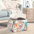 thumbnail image 3 of Yayeee Collapsible Cube Storage Bin with Lid Fabric Closet Decorative Basket with Handles, Abstract Painting, 3 of 7