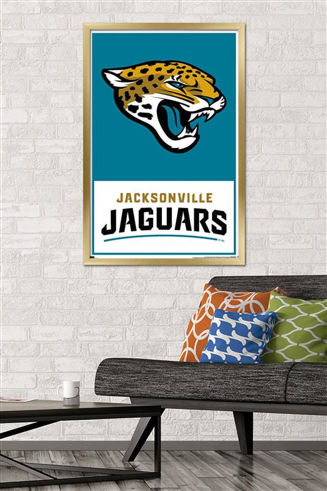 NFL Jacksonville Jaguars - Logo 21 Wall Poster, 22.375" x 34", Framed