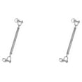 thumbnail image 2 of VONKY Acier Inoxydable Corps Fermé Tourbillon Mâchoire Fourche Câble Rigging Vis Argent M5 2Set, 2 of 6