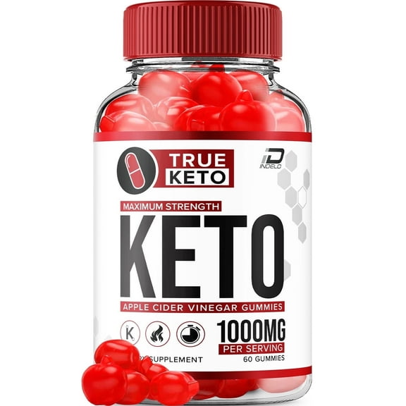 True Keto Gummies Supplement – True Keto ACV Gummies Apple Cider Vinegar 1000MG, True Keto Gummies Reviews, Vitamin B12 (60 Gummies)
