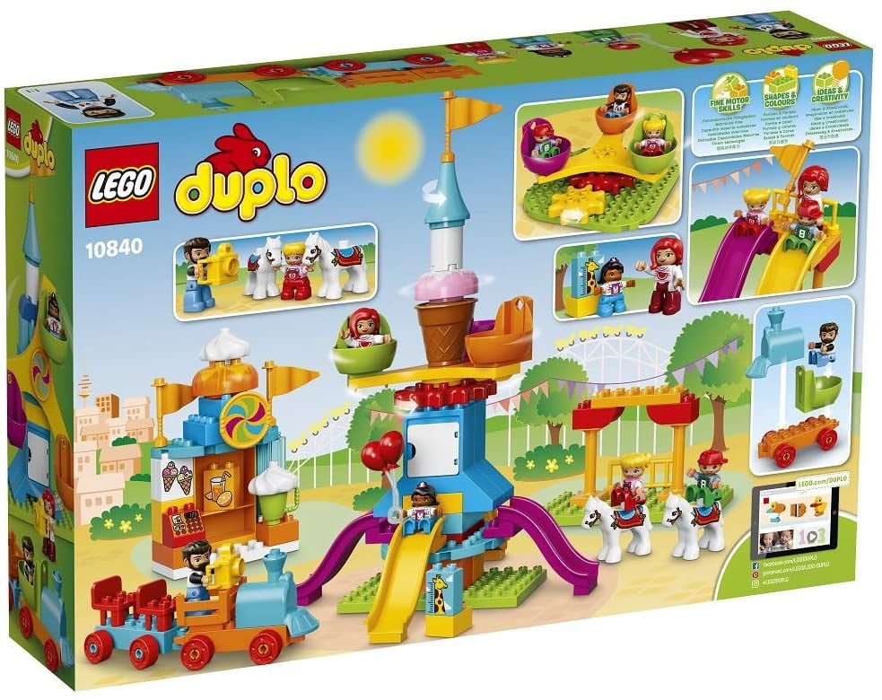 LEGO DUPLO Town Big Fair 10840 Role Play and Learning Building Blocks for Toddlers Including a Ferris Wheel, Carousel, and Amusement Park (106 pieces) - Walmart.com
