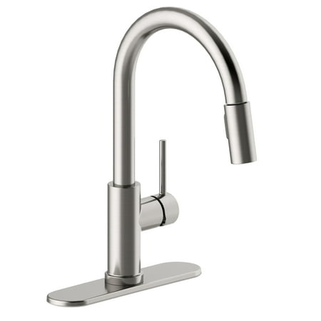 Design House Eastport II Pull-Down Kitchen Faucet in Satin Nickel
