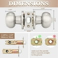 thumbnail image 4 of (3 Pack) knobelite Satin Nickel Round Entry Door Knobs Keyed Alike, Exterior/Interior Door Handles Bedroom Bathroom/Front/Offic Doors, Door Lock with Locks and 3 Combo Keys Lock Security, 4 of 6