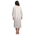 thumbnail image 3 of Moomaya Nightwear For Women Printed 3/4th Sleeve Cotton Knee Length Sleepwear, 3 of 6