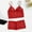 Red, variant on LSLJS Women's Lace Cami With Short Lingerie Pajama Set 2 Piece Underwear Sleepwear, Sexy Night Gowns for Woman