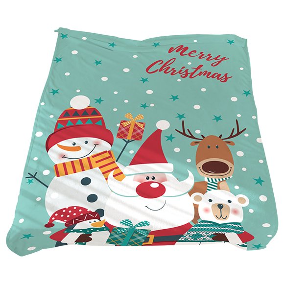 Offre Spéciale! Couverture en Flanelle de Noël Père Noël Cerf Couverture Douce pour Canapé Douillette Chaude Légère