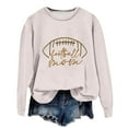 thumbnail image 2 of Football Mom Sweatshirts for Women 2025 Embroidery Football Mom Graphic Crewneck Sweatshirt Pullover Tops, 2 of 4