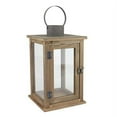 thumbnail image 3 of Stonebriar 13" Tabletop Farmhouse Wooden Hurricane Candle Lantern, Brown, 3 of 9