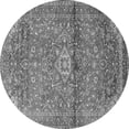 thumbnail image 1 of Ahgly Company Indoor Round Medallion Gray Traditional Area Rugs, 4' Round, 1 of 1