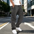 thumbnail image 2 of VeFlora 2026 Men's Cargo Pants, Stright Leg Sport Elastic Relax Fit Cargo Pants for Men, Fall Lightweight Cargo, Multi-Pockets Hiking Work Bermuda Pants(Dark Gray/S), 2 of 6
