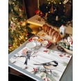 thumbnail image 2 of Christmas Robins Placemats Set of 6 on Pine Tree Winter Berry Wood Grain Heat Insulation Washable Place Mats, Rustic Non-Slip Table Mats for Dining Table Party Kitchen Decor,13x19 Inch, 2 of 4