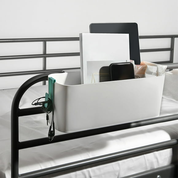 Xihbxyly Juego de Cestas de Almacenamiento para Mesita de Noche, Diseño Compacto, Gran Capacidad de Carga, Fácil Instalación, Organizador Multiusos, Dormitorio, Hogar, Baño, 33,2 X 11,3 X 12 Cm