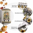 thumbnail image 5 of Shower Curtain 72"W x 78"L Autumn Thanksgiving Truck Pumpkin Linen Fabric Shower Curtains Set with Hooks Water Repellent Bathroom Curtains Machine Washable Bathroom Accessories, 5 of 6