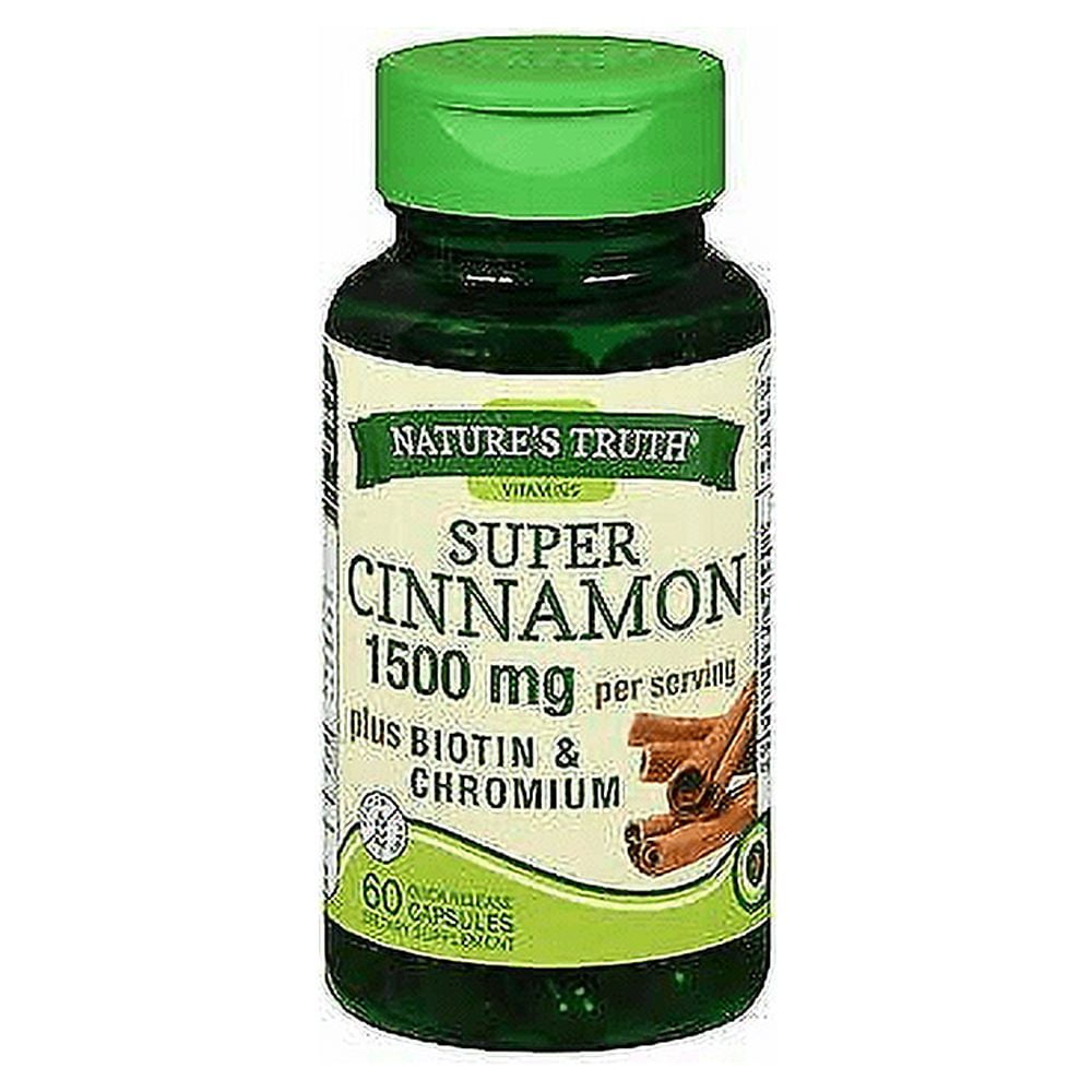 Nature's Truth Super Cinnamon Biotin & Chromium Quick Release, 60ct, 3-Pack
