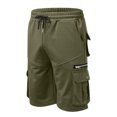thumbnail image 5 of adviicd Pink Shorts Men's Casual Twill Elastic Cargo Shorts Below Knee Loose Fit Multi-Pocket Capri Long Shorts Cotton Shorts Men, 5 of 5