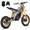 Black, variant on Electric Dirt Bike for Teens Adults, 14"/12" Fat Tire,Peak 3000W Mid-Drive Motor and 48V 30AH Battery, 42 MPH Max Speed,Hydraulic Off-Road E-dirt Bike for Age 13+,Gold