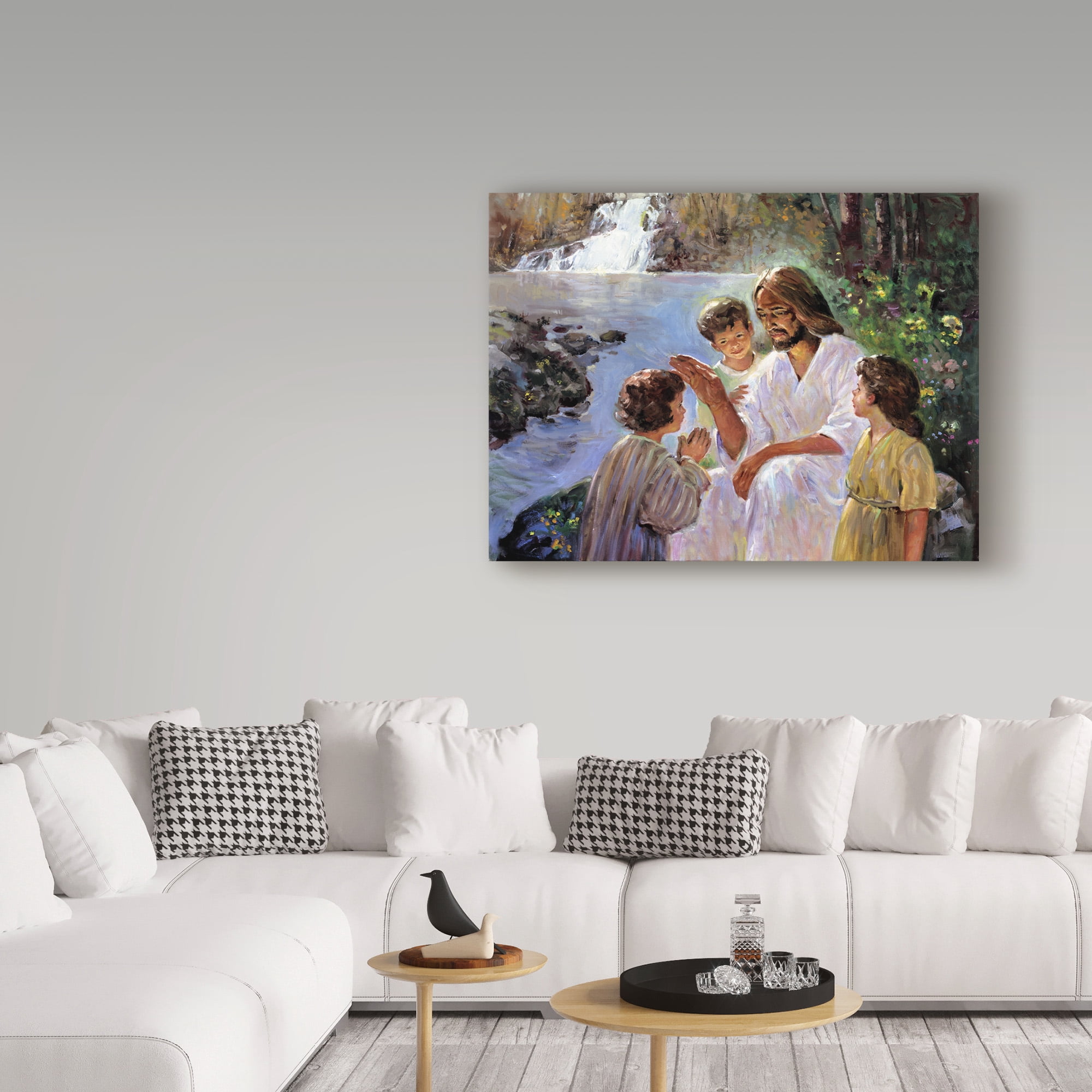 Trademark Fine Art 'Christ And The Children' Canvas Art by Hal Frenck