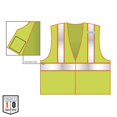 thumbnail image 4 of GloWear 21323 Type R Classe 2 Gilet Bicolore , Lime - Petit & Moyen, 4 of 5