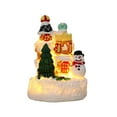 thumbnail image 5 of yotijay Christmas Figurine Village House Statue Collection Crafts Artwork Decoration for Snowman, 5 of 9