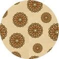thumbnail image 1 of Ahgly Company Machine Washable Indoor Square Transitional Brown Gold Area Rugs, 3' Square, 1 of 7