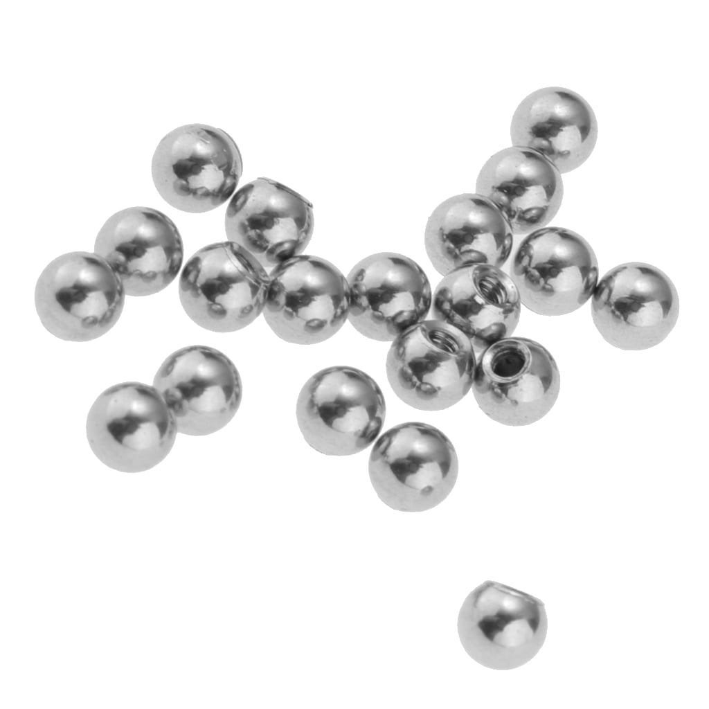 40x Replacement Balls Stainless Steel Piercing Ball Stud Tragus Ring Earring