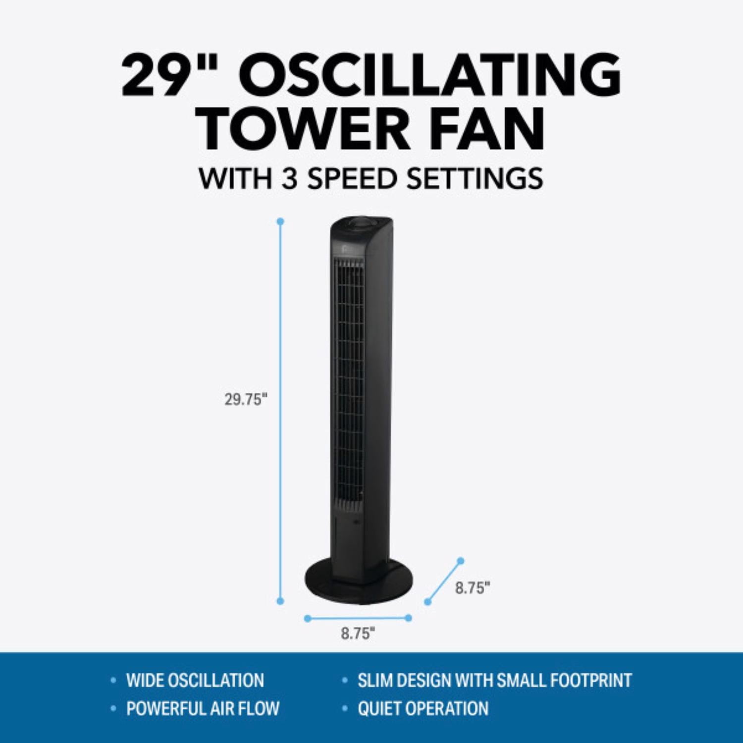 Perfect Aire 29 in. H Oscillating Tower Fan