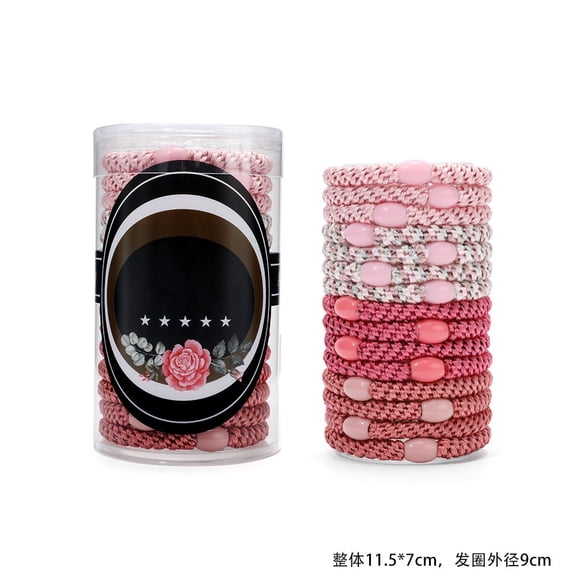 15Pcs Elastic Hair Tie for Women Girls, Elastics Hair Bands Ponytail Holders, Cotton Bands Soft Woven Ponytail Holders for Thick Hair and Curly Hair, No Damage Hair Tie Bracelets Stretch Hair Bobbles