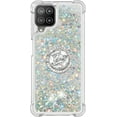 thumbnail image 2 of Samsung Galaxy A22 4G Case (Not 5G),Creativity Clear Quicksand Glitter Flowing Liquid Floating Soft TPU Case w/Stand Bling Diamond Sparkle Phone Cover for Samsung Galaxy A22 4G  Silver, 2 of 14